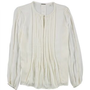 Elie Tahari Ivory Pleated Blouse--LIKE NEW CONDITION
